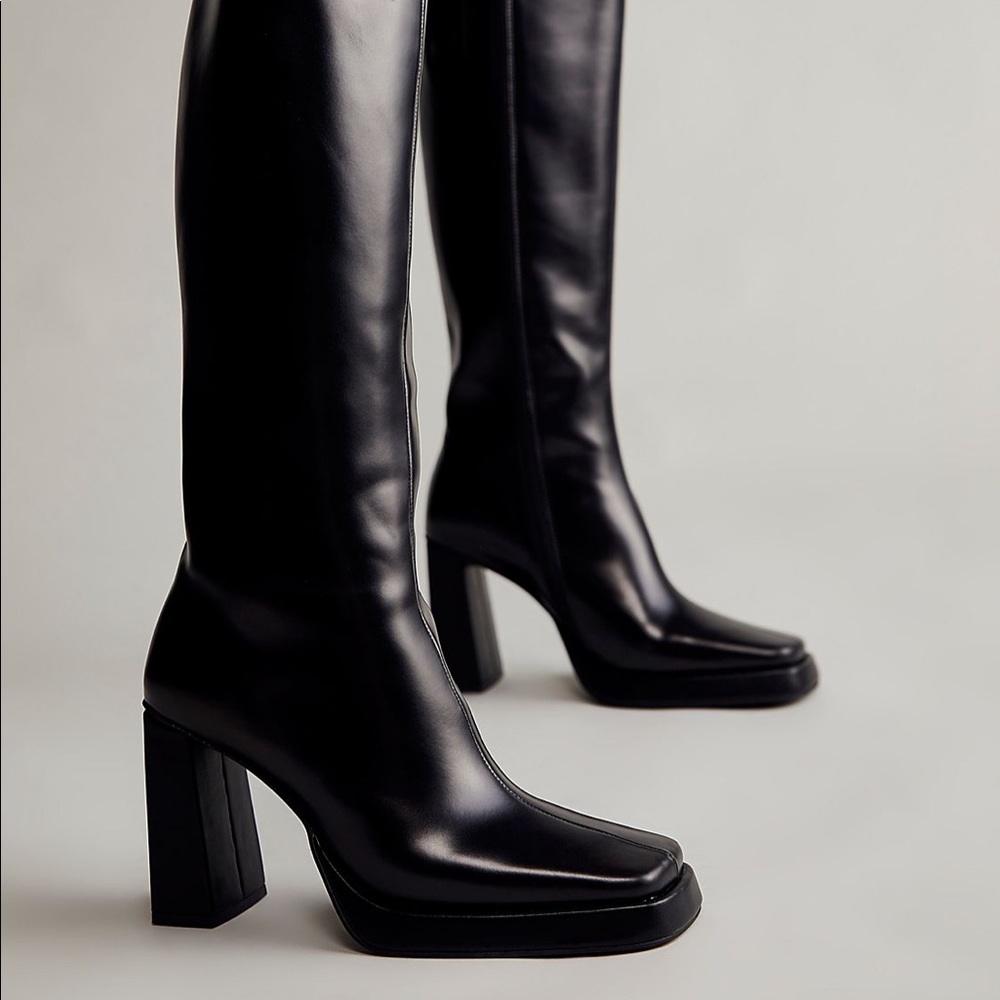 Tall black boots